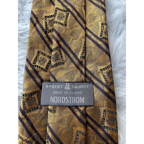 Robert Talbott Best Of Class Tie Nordstorm Black And Gold - Picture 5 of 6